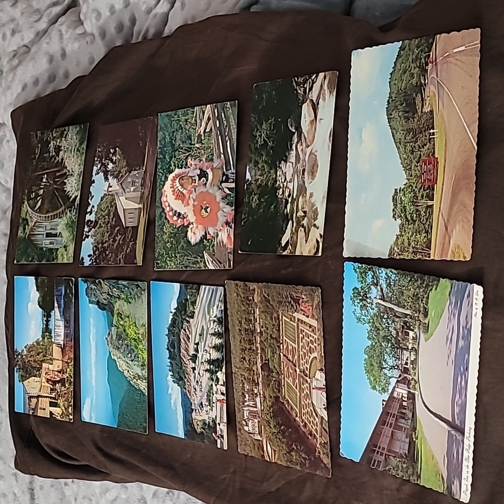 10 Vintage Postcards from 1955-1973 rare.